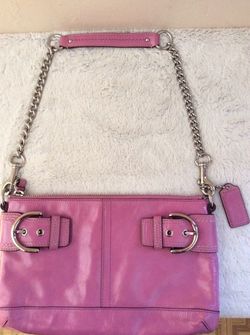 Leather coach purse