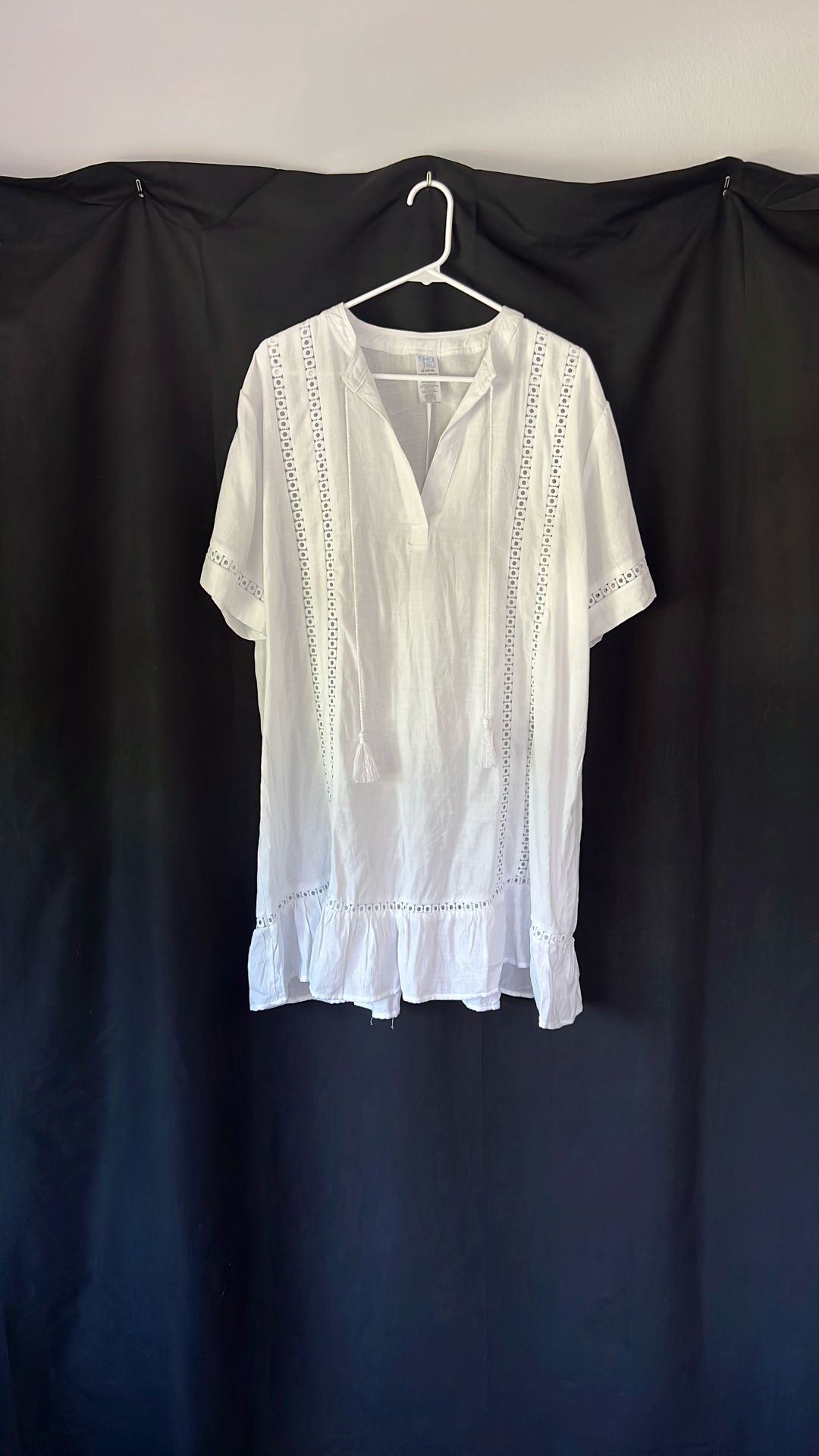 White Time And Tru Beach Pool Cover Up