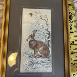 Rabbit vintage wall art