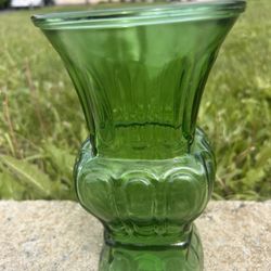 Vintage Depression Emerald Green Glass Vase Art Deco AL Randall 8 in. Antique