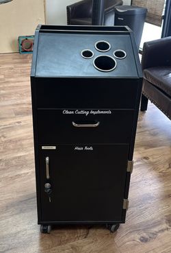 Wooden Salon Trolley W/Keys