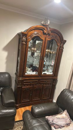 China cabinet nice light wood color