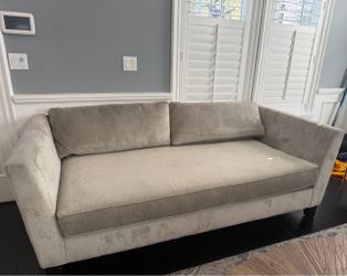 Light Gray Velvet Daybed