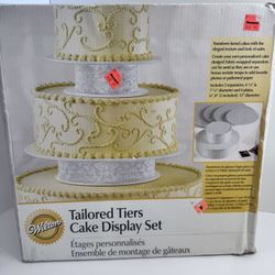 Wilton Tiered Cake Display Set Tailored Tiers With Ribbon