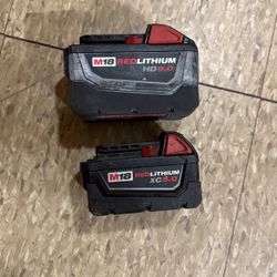 Milwaukee Batteries 9.0 and 5.0 