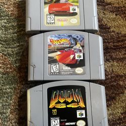 Set Of 3 N64 Games