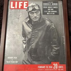 Gregory Peck Signed Life Magazine
