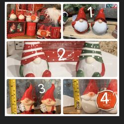 Christmas gnome salt and pepper shakers each $14