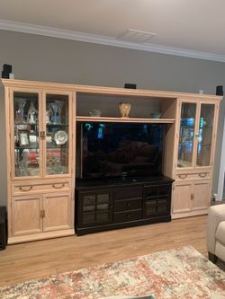 Wall Unit, TV Stand/Cabinet, & 52” Samsung TV - (All Used) Package Deal $450.00