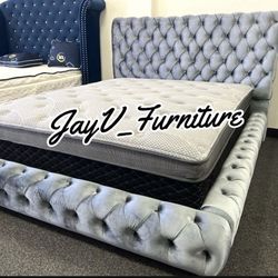 New Queen Bed Frame With MATRESS 