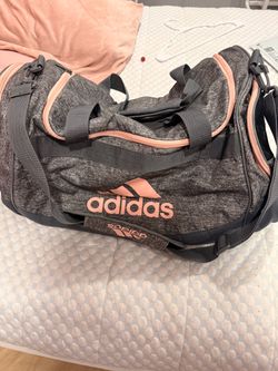Adidas Duffel Gym Bag Gray Pink