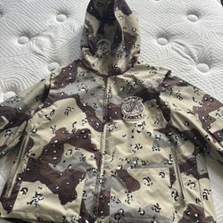 SAINT VANITY NYLON HOODED JACKET DESERT CAMO TAN