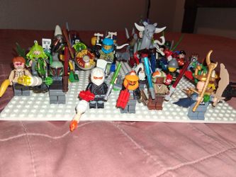 34  ACTION LEGO FIGURES  COMPLETED  ,, ALL FOR $50.00