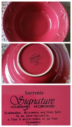 Signature sorrateo Bowl 9 " across