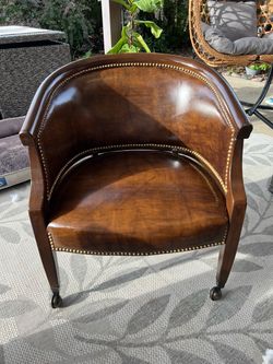 Leather club chair