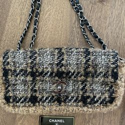 Chanel Chain Flap Tweed Bag 