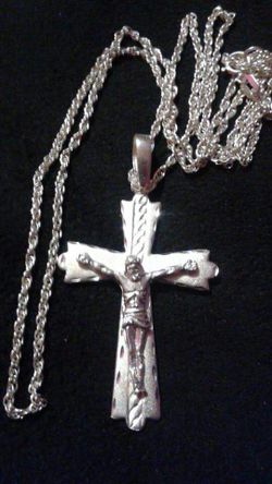 925 silver pendant and chain foot long