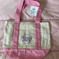 trader joes mini pastel tote bag