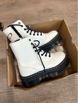Dr. Martens Jadon white boots