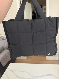 Black puffer purse
