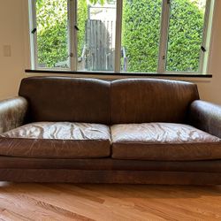 Restoration Hardware Leather Sofa