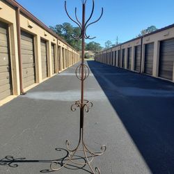 Vintage Cast Iron Or Metal Hall Tree Or Hatrack