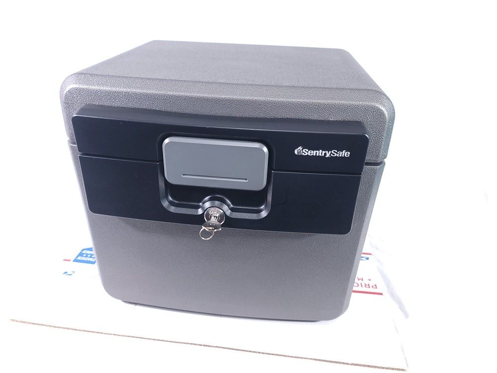 SentrySafe Fireproof and Waterproof Safe, File Folder and Document Box with Key Lock, HD4100