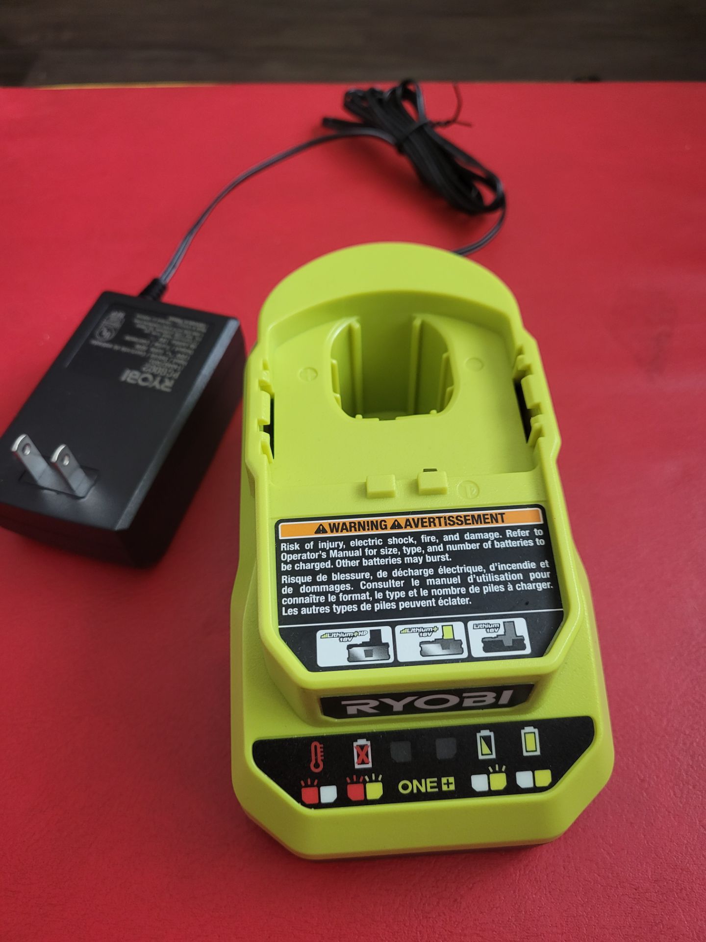 Ryobi PCG002 18V ONE+ Lithium-Ion FAST Battery Charger OEM
