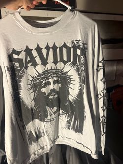 Jesus Savior cross long sleeve shirt