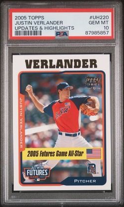 2005 Topps Updates Highlights Justin Verlander PSA 10