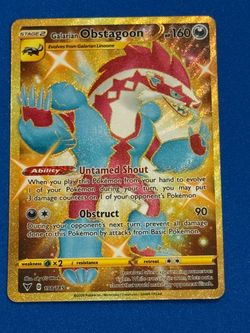 Pokémon TCG - Galarian Obstagoon (Secret) Rare Gold 198/185 - Mint