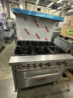 6 Burner Commercial Gas Range
