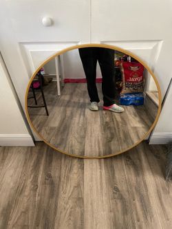 Wall Hanging Mirror With Metal Frame 32”D Used Condition $25 Firm On Price