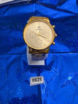 Aurionn Analog Quartz Chronograph Wristwatch Gold Tone Metal Bracelet