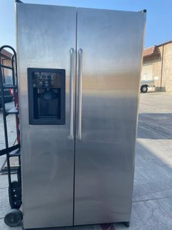 GE  Side-by-Side Stainless Steel Refrigerator

