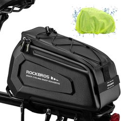 ROCKBROS Bike Rack Bags - Hard Shell Bicycle Rear Rack Bag Large Pannier for Bicycle Rear Rack Bags Bike Rear Seat Bag Bike Trunk Bag Ebike Battery Ba