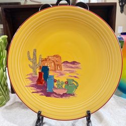 Rare Fiestaware Fiestacana Chop Serving Plate Homer Laughlin Betty Crocker Exclusive
