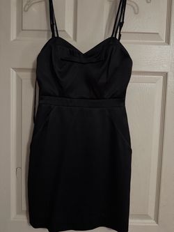 Black Mini Dress with Spaghetti Straps