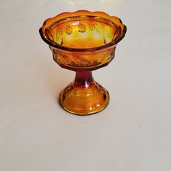 Vintage Tiara Indiana Glass Compote Candy Dish Orange Amber color. NO LID.
Pre-owned, very good shape, no chips or cracks. It Lll