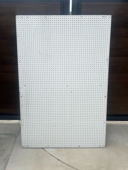 Pegboard framed out to 4ftx6ft