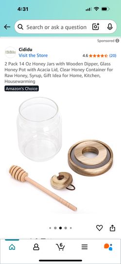 Cididu Glass Honey Jars