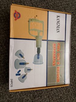 Kangnian Manual Cupping Therapy Set - Vacuum Pump & Cups (Like New)
