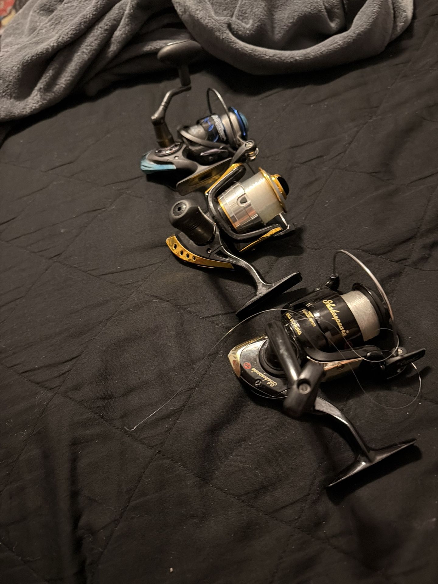 3 fishing reels