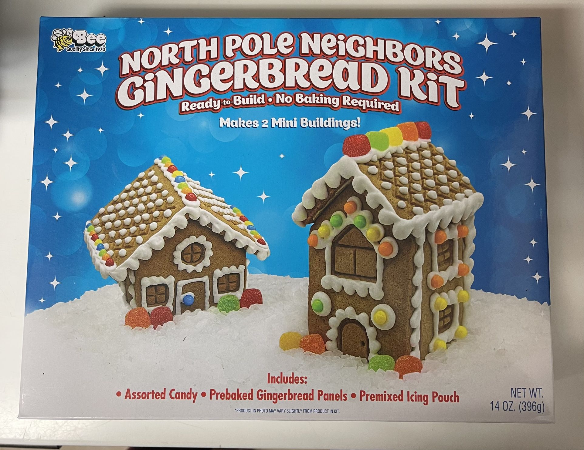Gingerbread House Kit Link And Lock Assorted Candy 14 Oz Bee Ready to Build