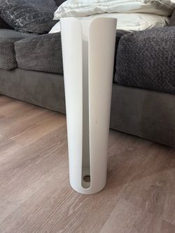 White Toilet Paper Roll Holder Stand
