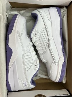 jordan flight court white dusty amethyst 5.5y gs