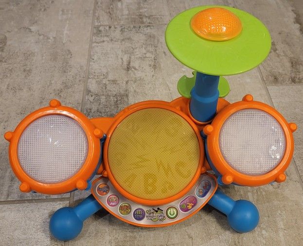 VTech KidiBeats Kids Drum Set Orange (No Drumsticks) 3 Available 
