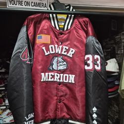 Headgear Classics Kobe Bryant Lower Merion Satin Varsity Jacket