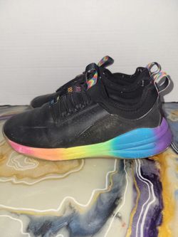 Clove Women’s Size 9 Nursing Shoes Rainbow Pride Black Sneakers