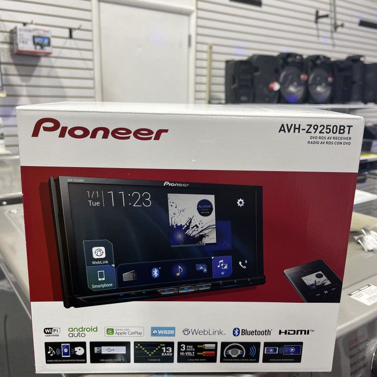 Pioneer In-dash Double-din Dvd Multimedia Av Receiver With 7″ Wvga Touchscreen Display Bluetooth Radio De Carro Reproductor Avhz9250bt